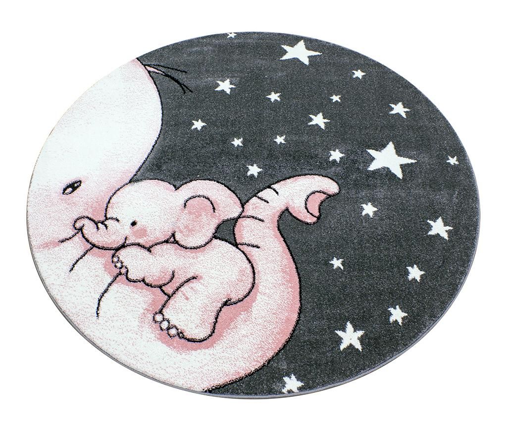 Covor Baby Elephant Round Pink 160 cm – Ayyildiz Carpet, Roz Ayyildiz Carpet